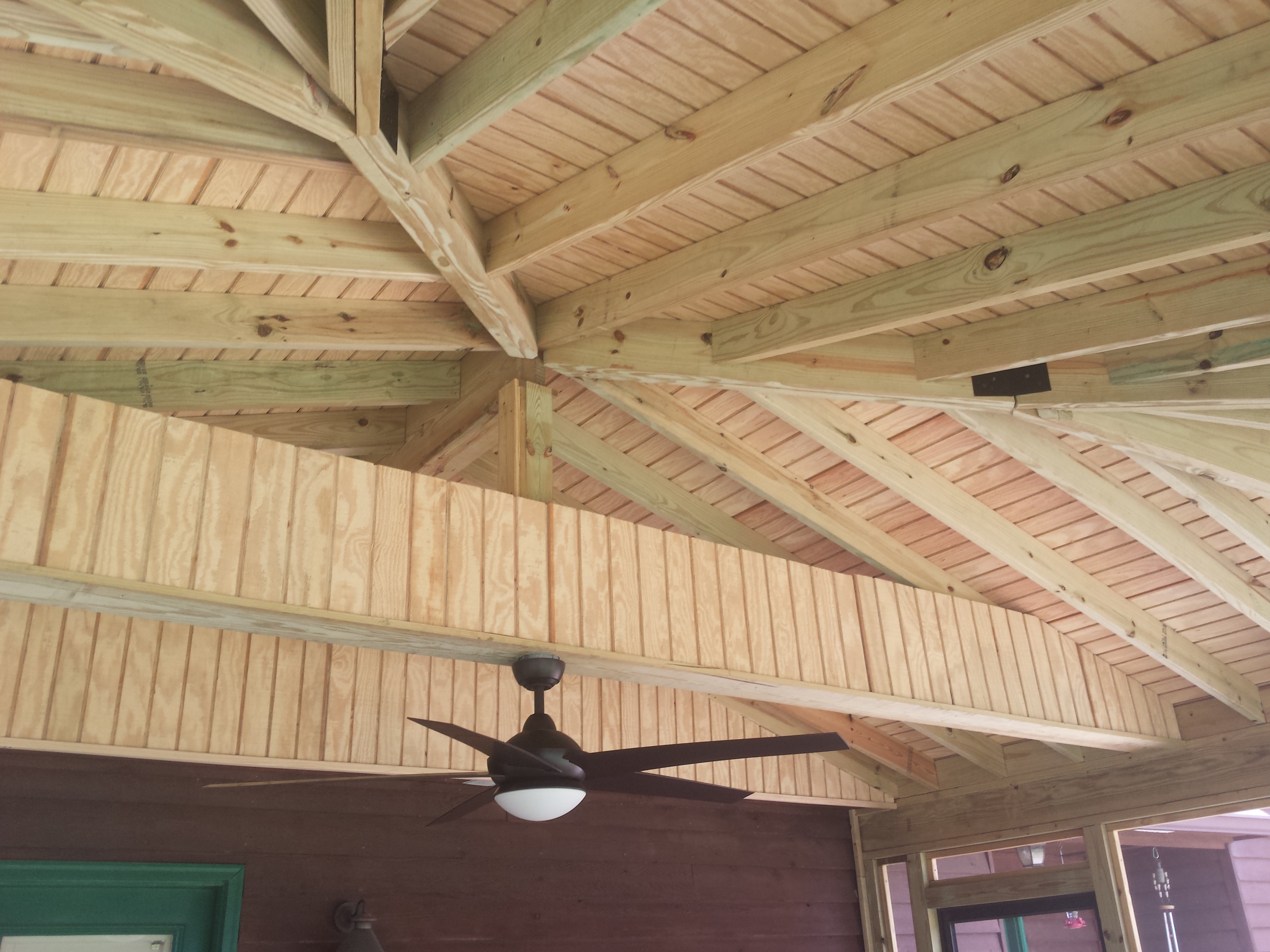 Open rafters-screened porch-Roberta GA