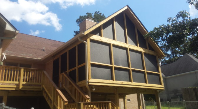 Archadeck of Central GA Provides Solution for Afternoon Sun with Macon, GA, Deck and Screened Porch Combination
