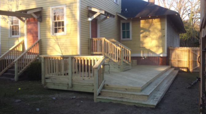 A New Wood Deck for a Vintage 1920’s Home in Macon, GA